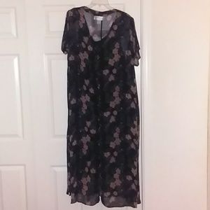 Navy Blue Floral Dress